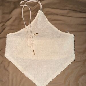 American Threads Ivory Textured Top